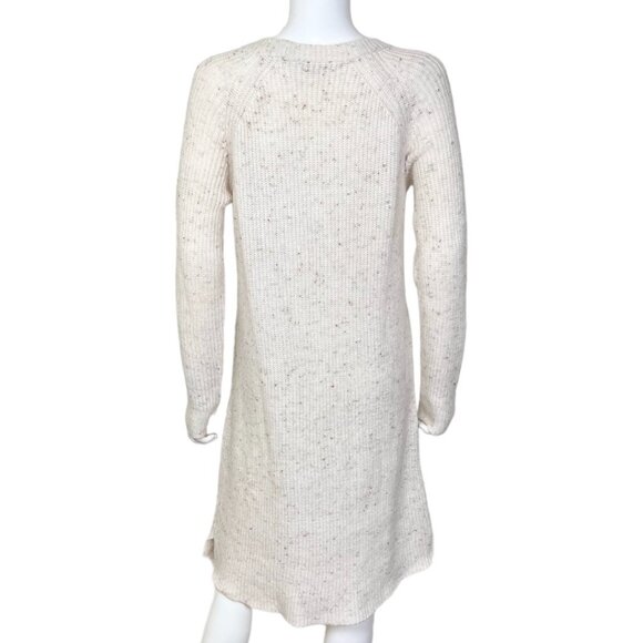 Madewell Curved Hem Sweater Dress in Donegal Pearl - sz Small - Picture 8 of 9